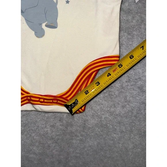 Disney Dumbo Circus Bodysuit 18-24M Cream New Striped Trim One Piece - Picture 5 of 8